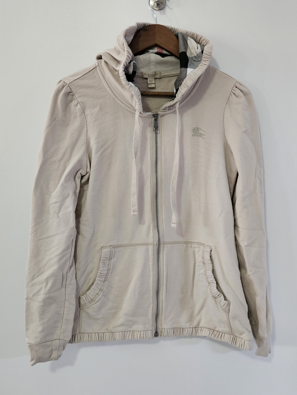 Burberry Brit Tan Zip Up Hoodie Medium